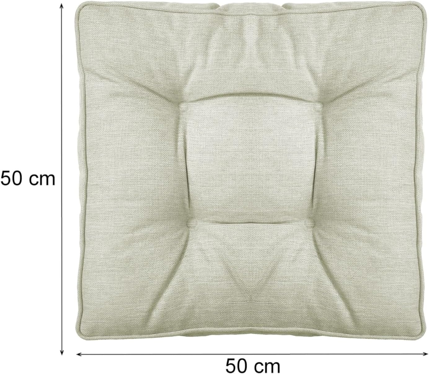 Dimensions du coussin de chaise extérieur avec dossier – 50x50 cm