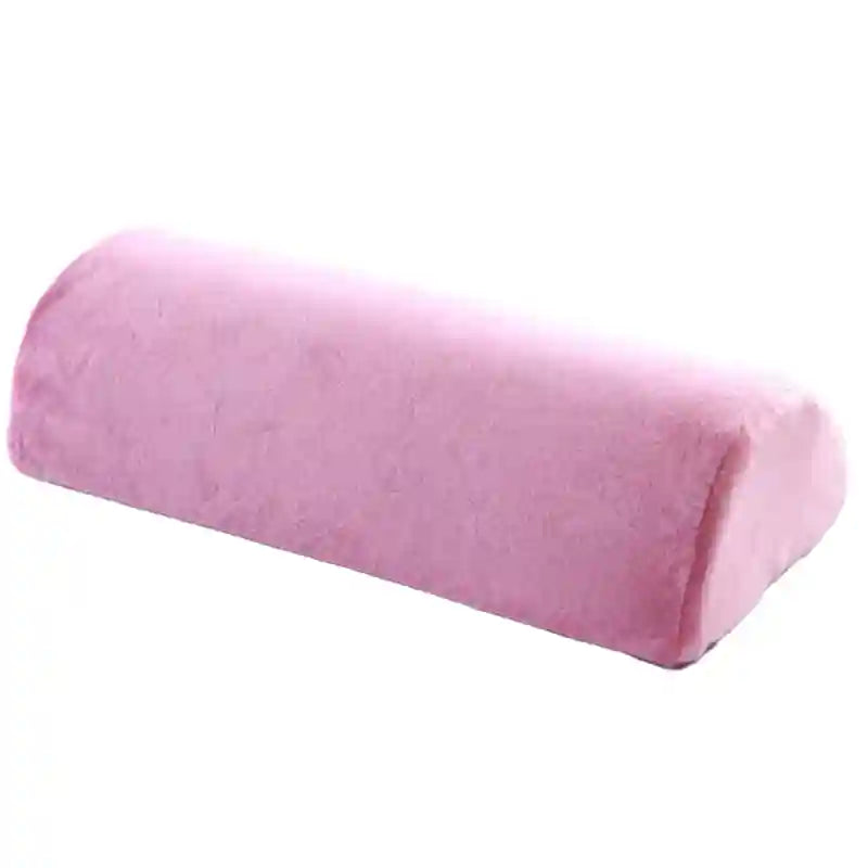 Coussin demi-cylindrique rose pour un soutien confortable et esthétique