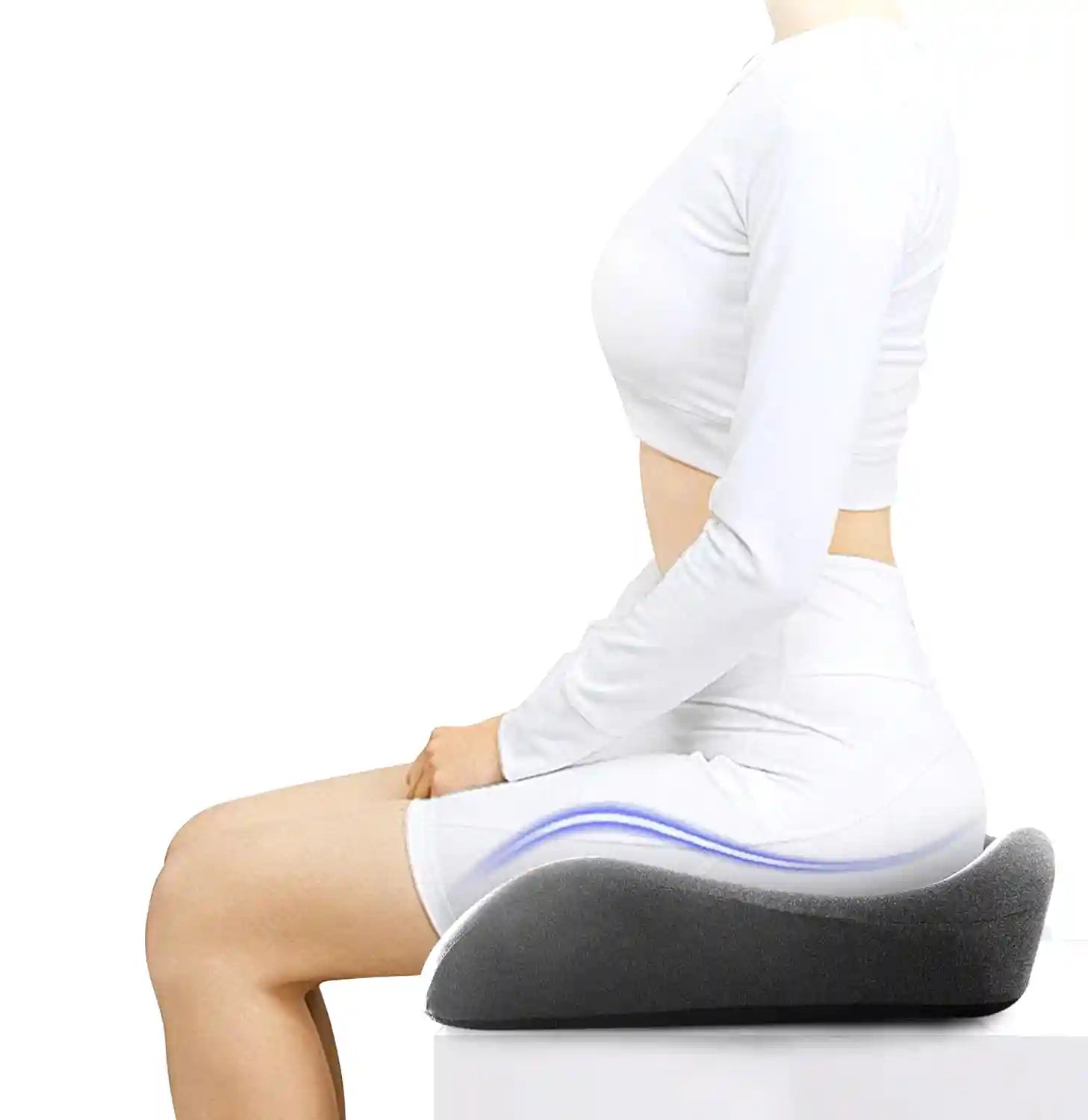 Coussin de chaise ergonomique avec soutien des hanches et du dos