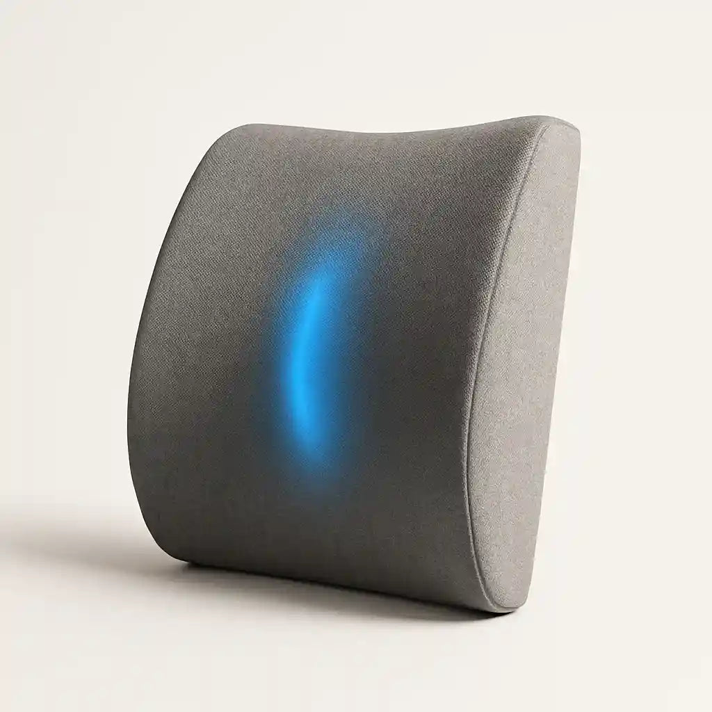 Coussin de soutien lombaire ergonomique pour le soulagement de la douleur au dos.