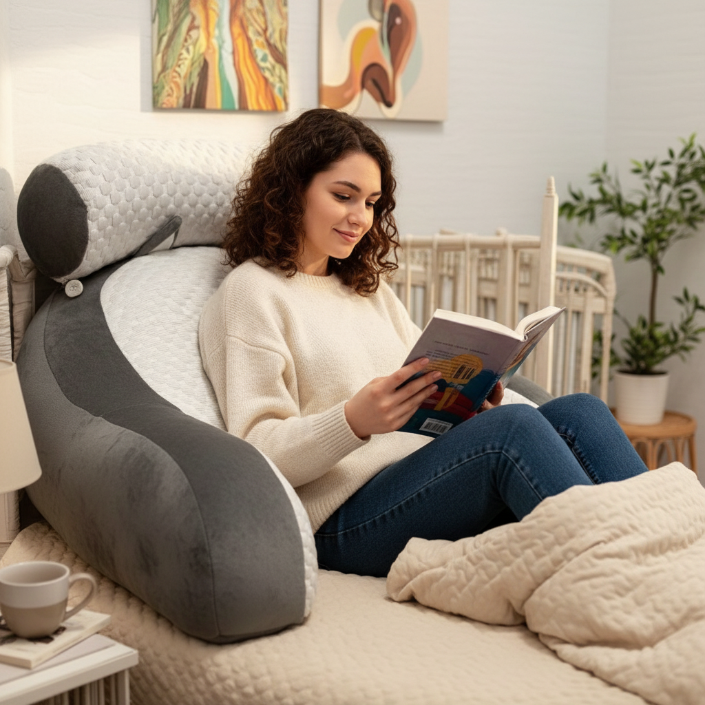 Coussin pour Dormir Assis Lit Lecture Repos - ComfyRest™ — Confort et Soutien | Ergosia