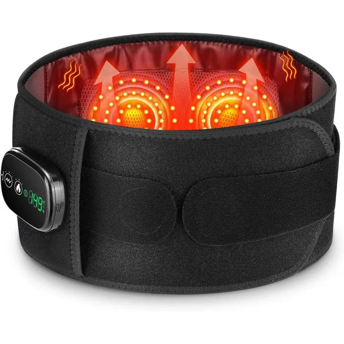 Ceinture Lombaire Chauffante & Massante avec Renforts Acier - LumbarTech™