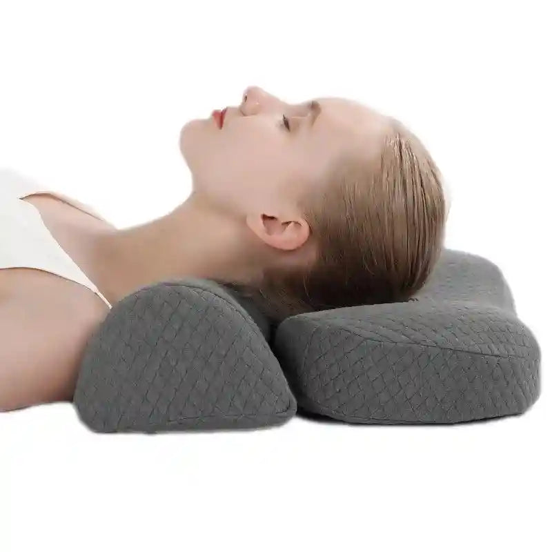 Ergonomic memory foam neck cushion