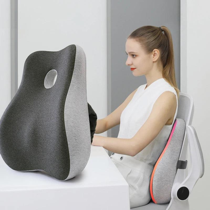 Coussin Ergonomique Chaise: Support Lombaire Premium avec Technologie Mémoire de Forme - Mon - Coussin – Boutique Française de Coussins Orthopédiques, de Lecture et pour Animaux