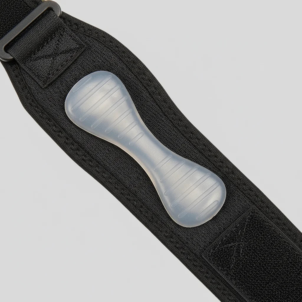 Détail coussin silicone genouillère PatellaFlex | Ergosia