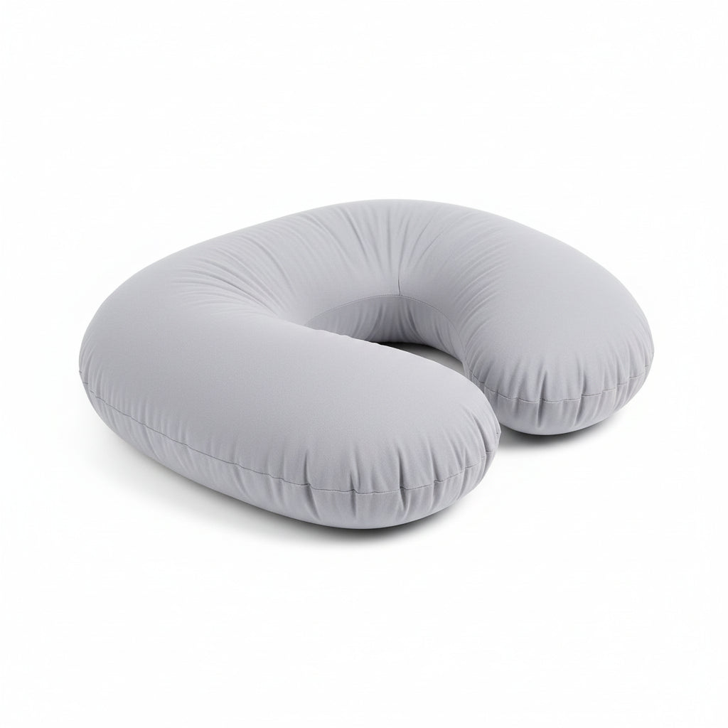 Coussin grossesse MaterniCare en forme U, gris perle, vue 3/4