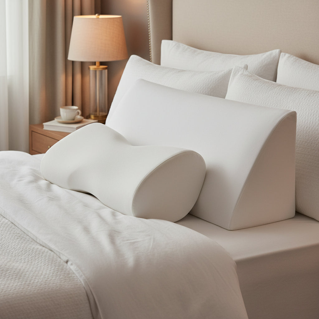 Pack Sommeil Réparateur — Oreiller CerviCore™ + SleepWell™