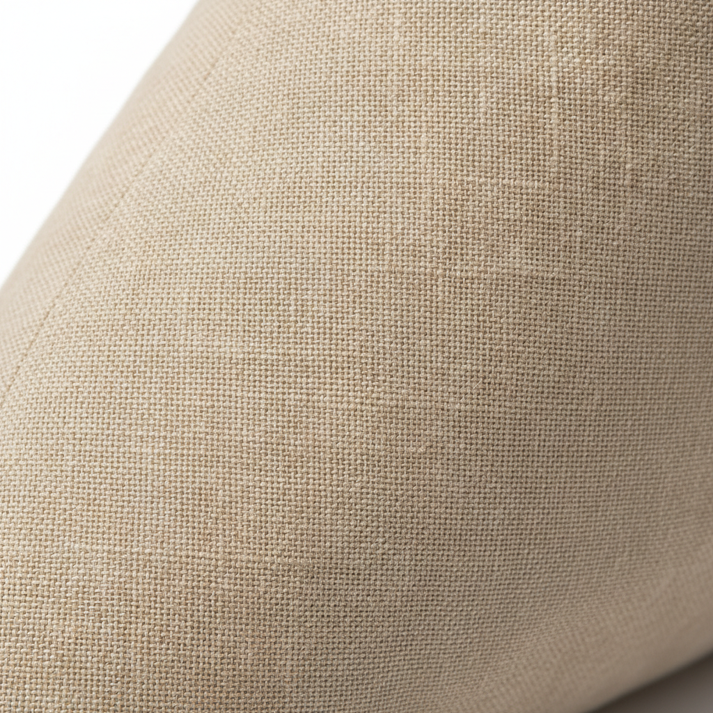 Détail Texture Lin Naturel Coussin Triangulaire | Ergosia
