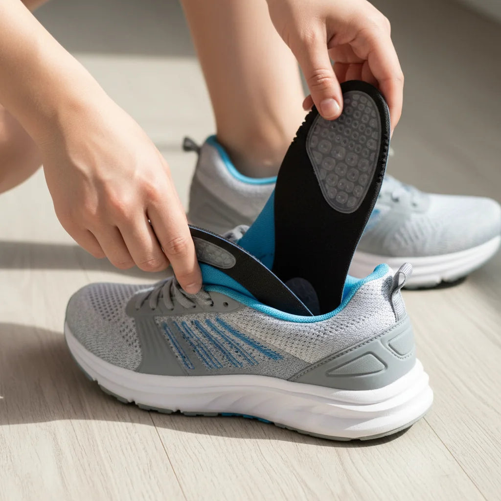Semelle anti-douleur en utilisation dans une chaussure | Ergosia