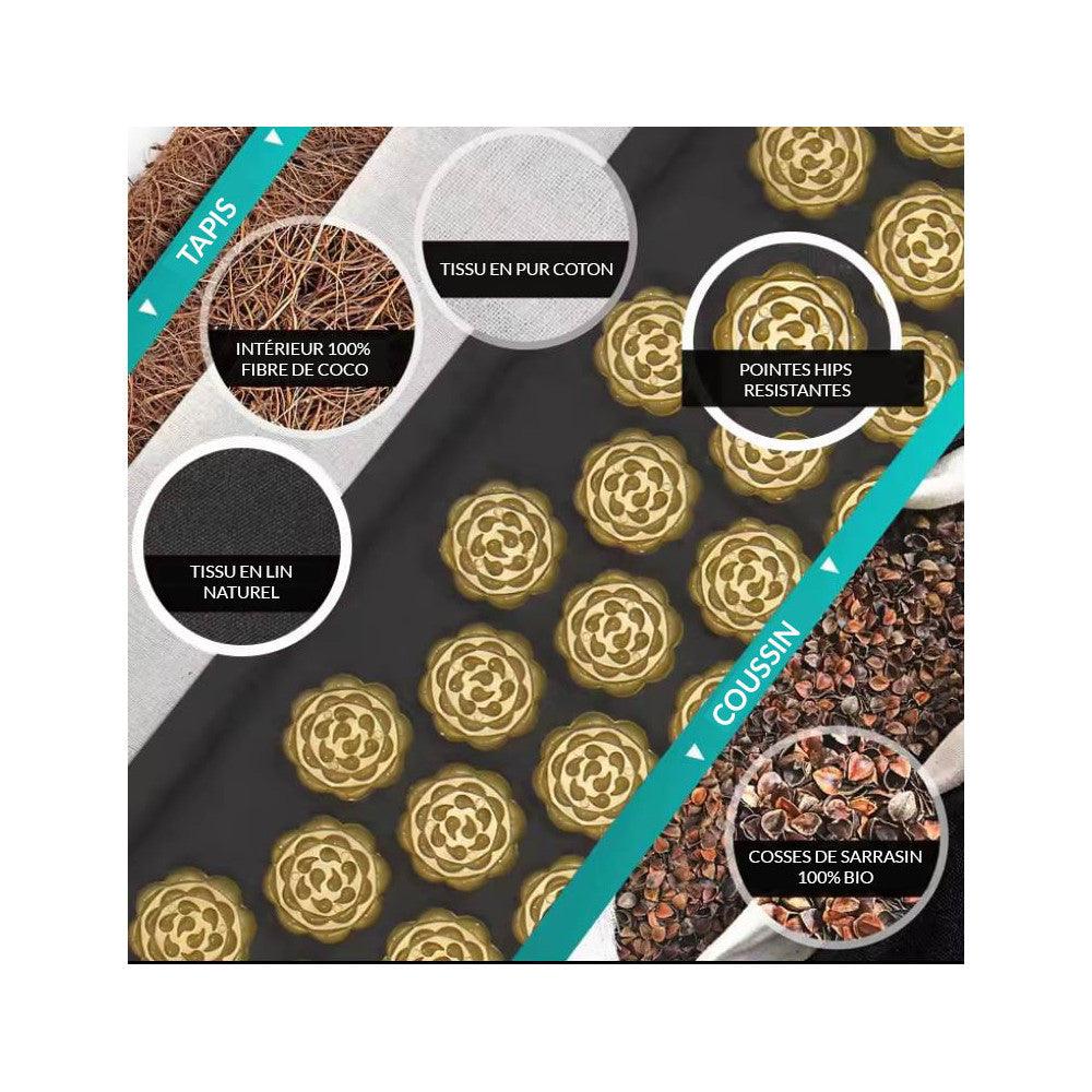 Set Complet Coussin Acupression Sens Original Premium - Tapis & Coussin Thérapeutiques - Mon - Coussin – Boutique Française de Coussins Orthopédiques, de Lecture et pour Animaux