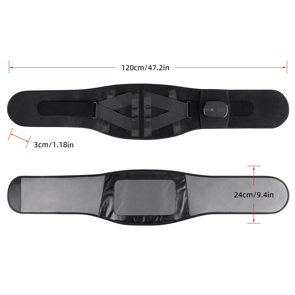 Ceinture Lombaire Chauffante & Massante avec Renforts Acier - LumbarTech™