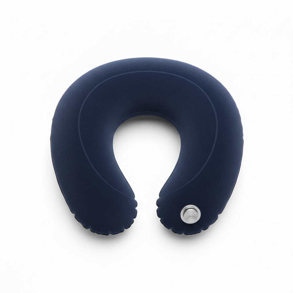 TravelPillow Pro™ - Vue dessus coussin cervical - Forme U ergonomique - Confort optimal voyage