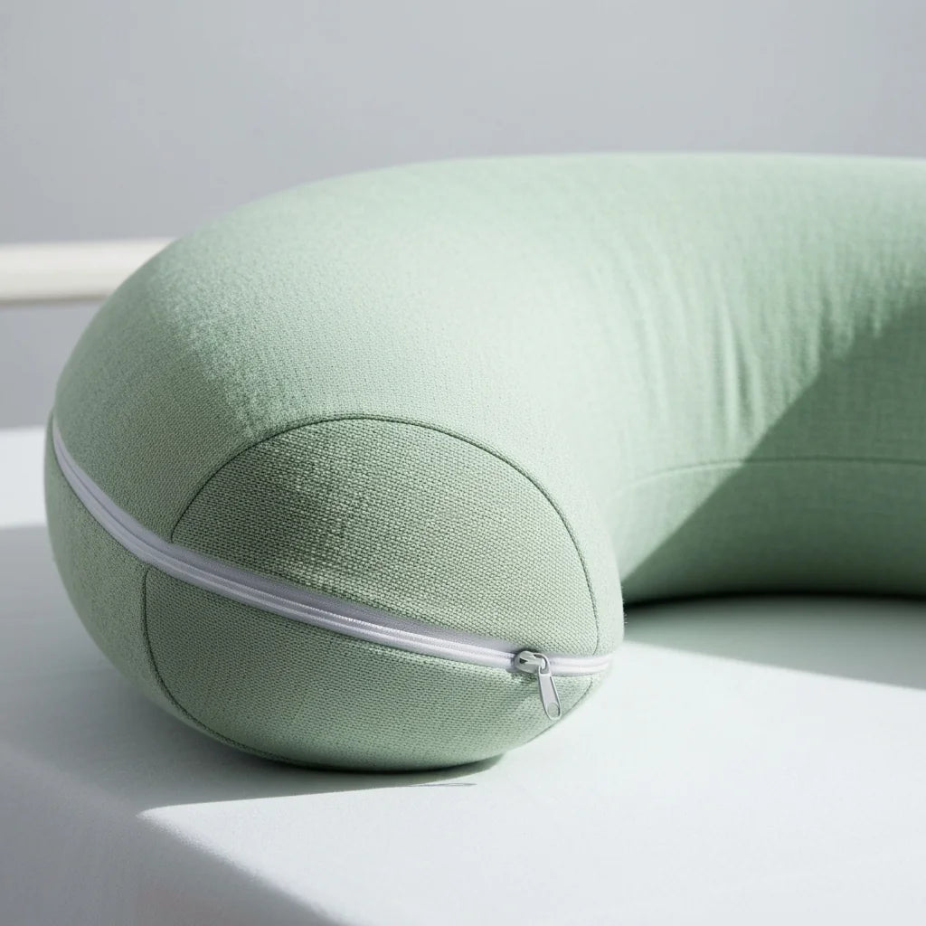 Coussin allaitement MamaNest™ — détail matière et housse