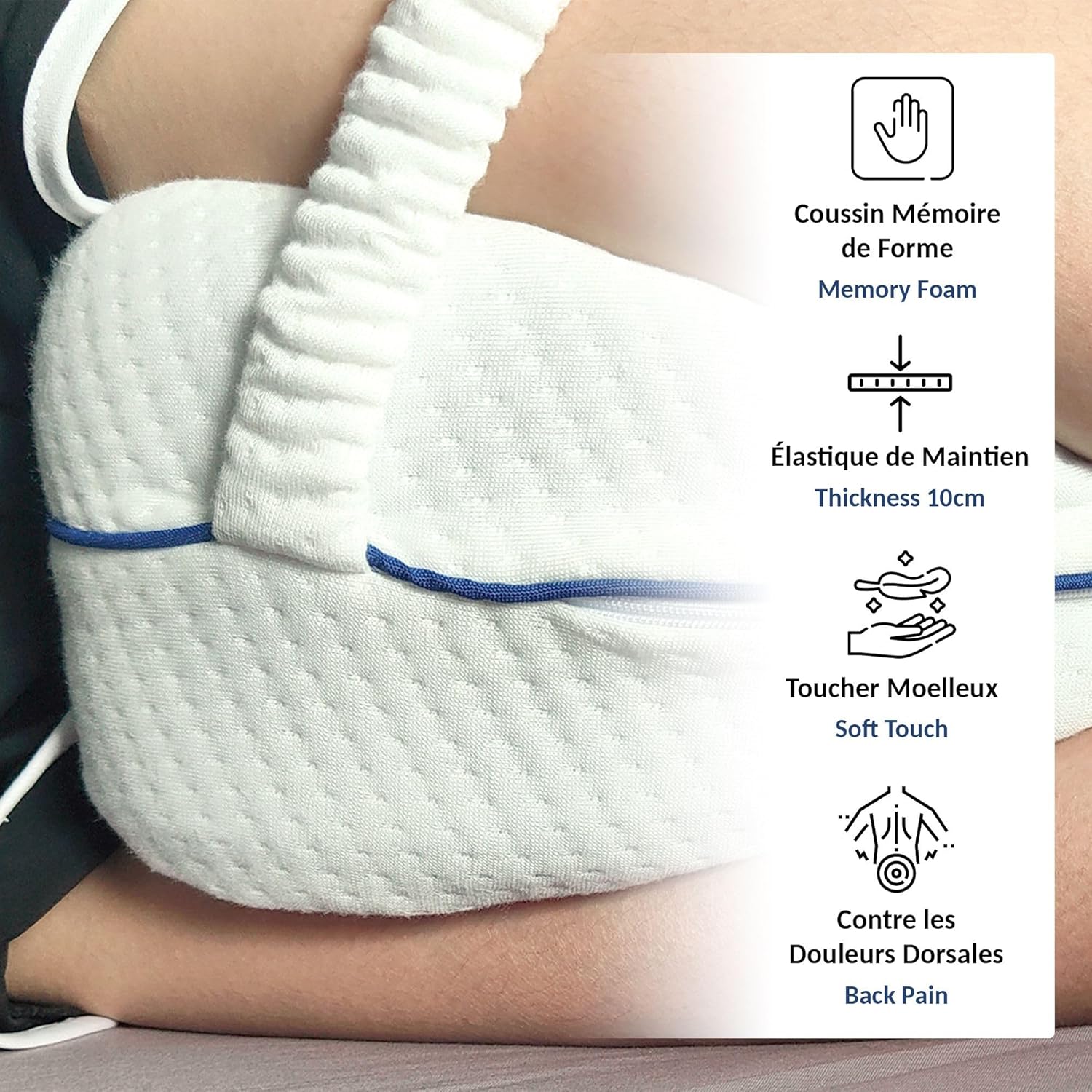 Orthopedic Knee Pillow: Premium Ergonomic Support with Memory Foam