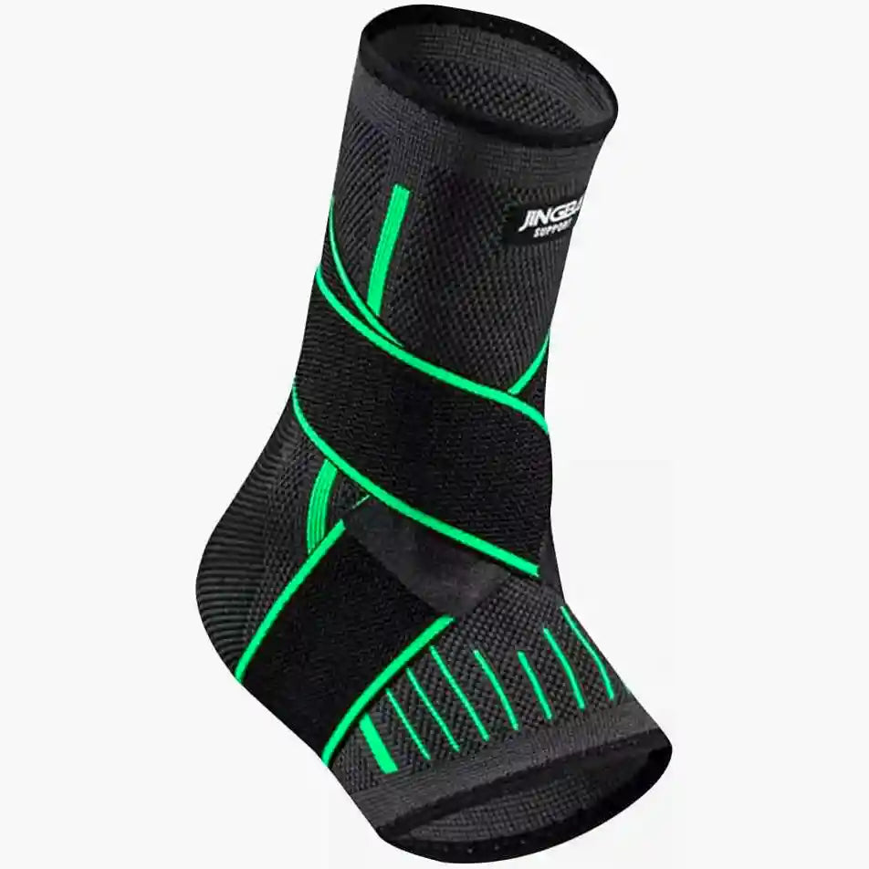 Chevillère de maintien dynamique AnkleGuard™ avec sangle de stabilisation pour la rééducation après une entorse de la cheville et la reprise du sport.