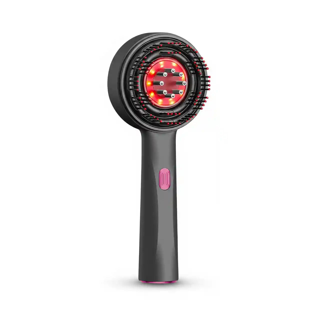 La brosse de luminothérapie pour cheveux DermaScalp™ dans sa variante de couleur noire.
