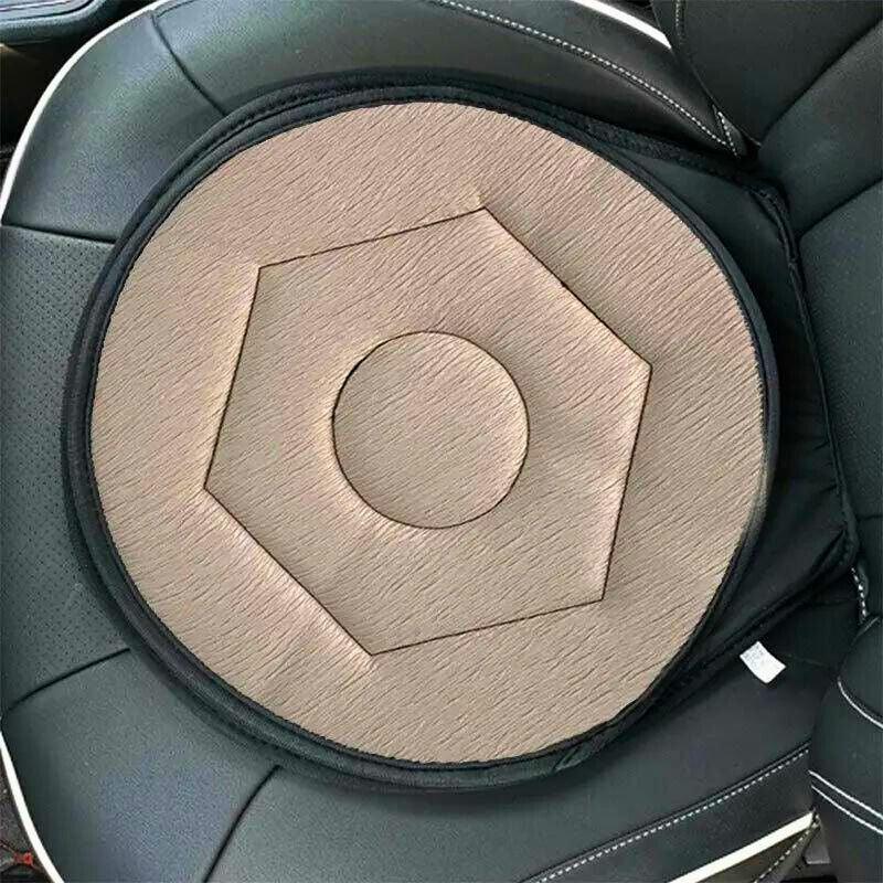 Coussin pivotant voitCoussin pivotant voiture beige installé sur siège de voitureure - Mon - Coussin