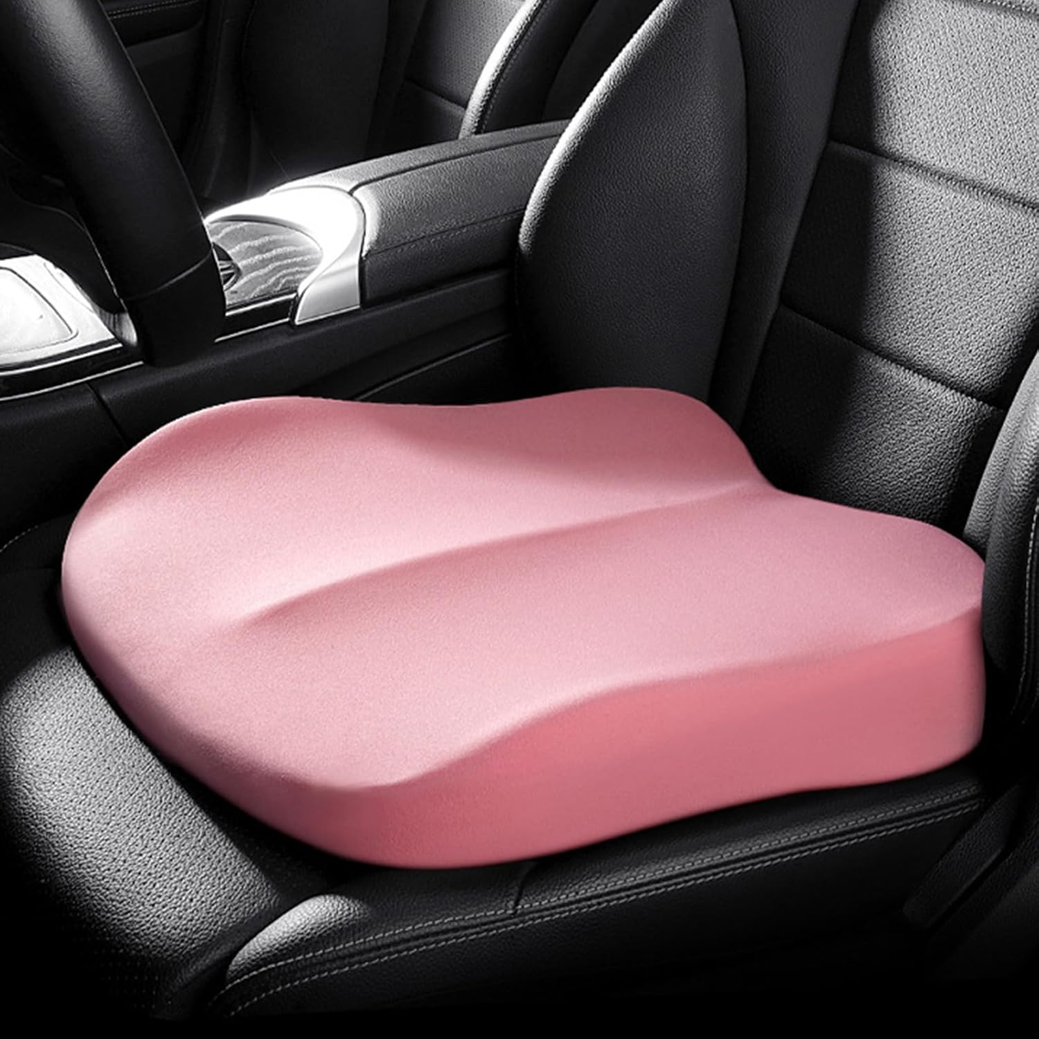 Coussin pivotant voiture rose avec design ergonomique