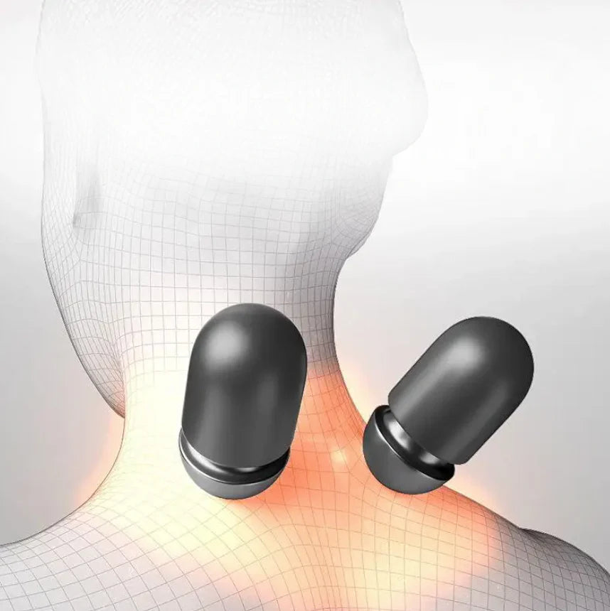 Noeuds de massage du coussin massage chauffant cervical appliqués sur la nuque