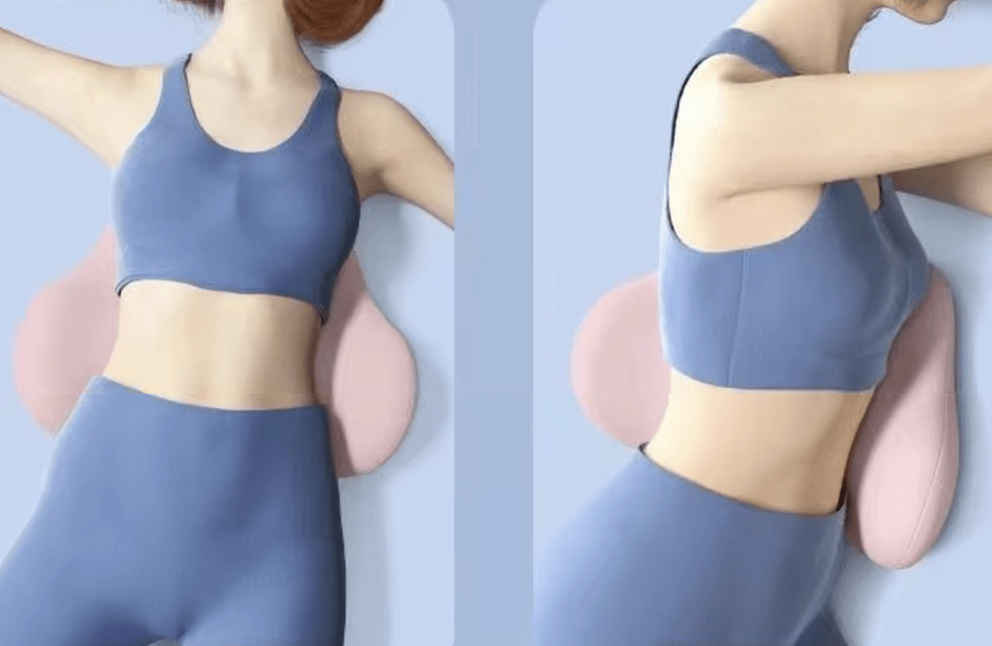 Le coussin de soutien lombaire Nuit Optimale™ utilisé en position assise pour améliorer la posture.