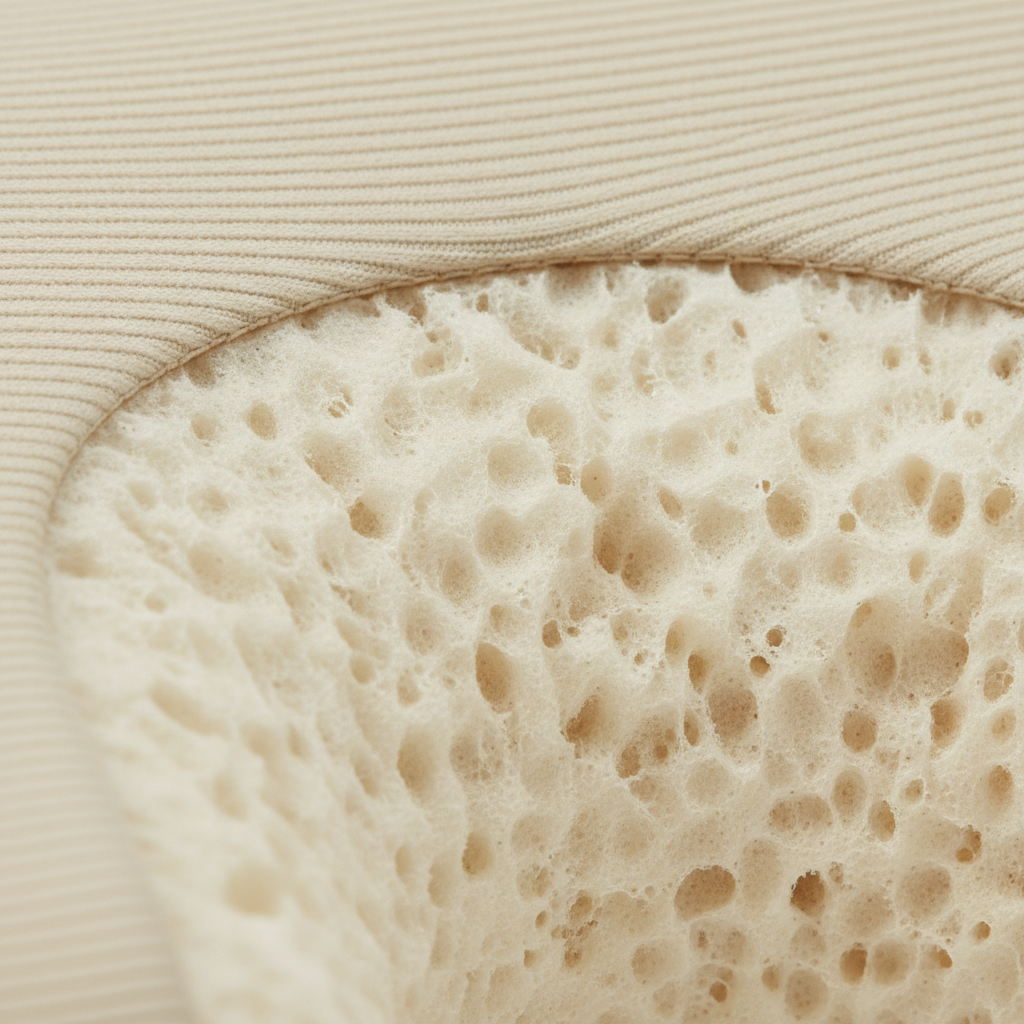 Détail texture bambou premium, tissu respirant naturel