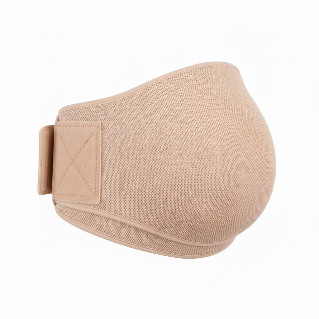 BellyGuard vue profil ceinture maternite ajustable soulagement douleurs dorsales