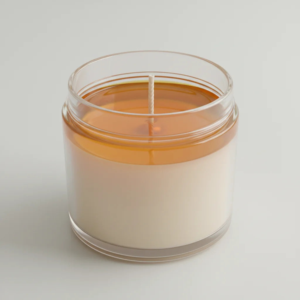 Détail cire de soja naturelle bougie massage ambre vanille | Ergosia