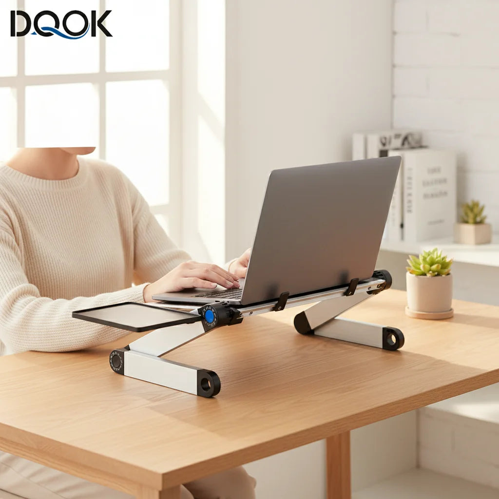 Bureau debout ajustable en utilisation télétravail | Ergosia