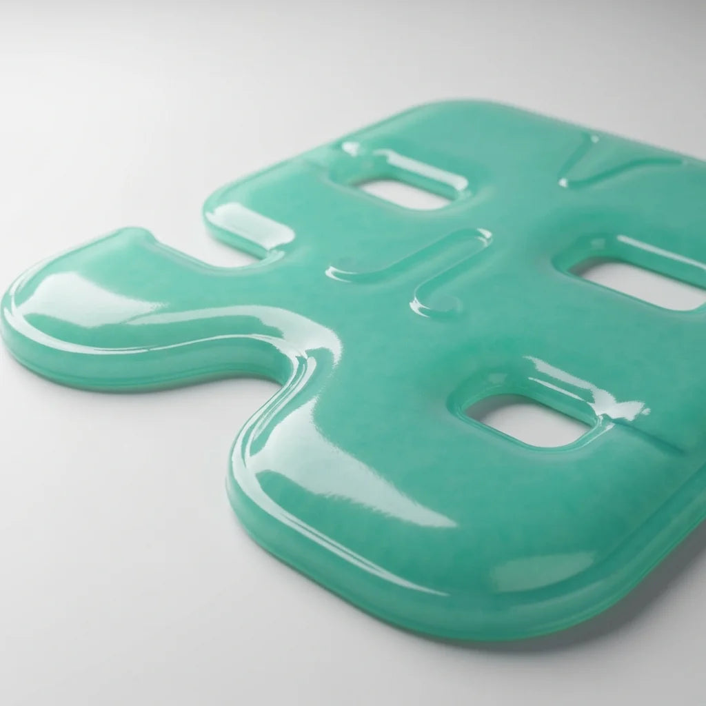 Détail gel silicone coussin anti-escarres forme T ZeroPress™ | Ergosia