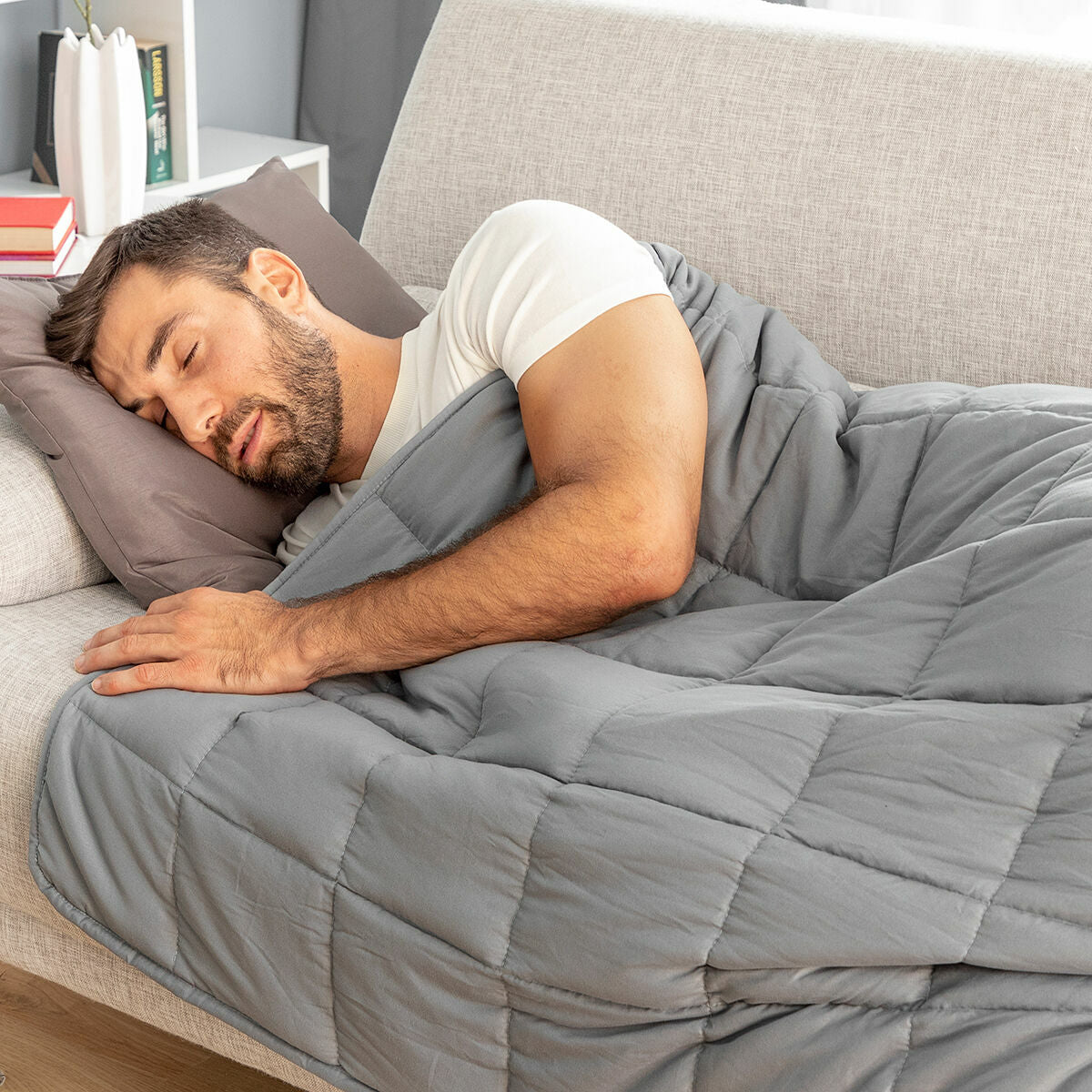 Couverture Lestée Cocon™ - Sommeil, Détente et Réassurance