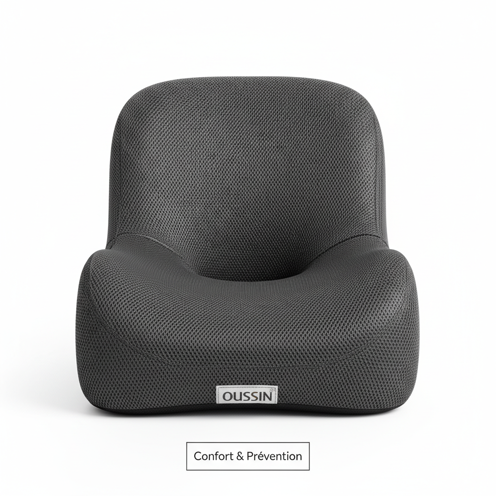Coussin siège fessier anti-escarre utilisation fauteuil roulant prévention
